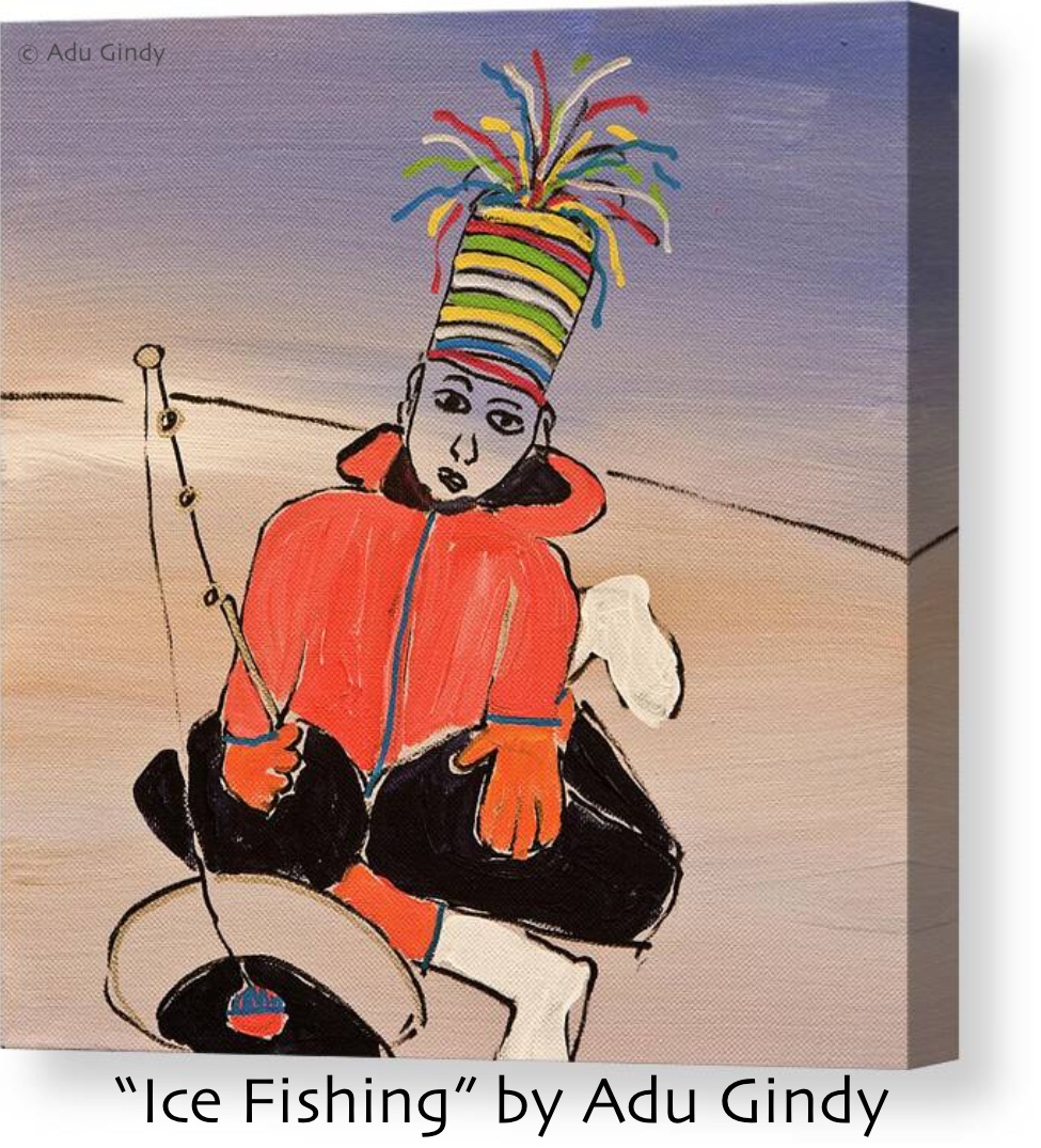 Ice Fishing – Canvas Print
#buyart #ice #fishing #winter #Alaska #Minnesota #Wisconsin #festive #hat #colorful #wallart #fineart4sale #prints4sale #bold #whimsical #playful #homedecor #interiordesign #interiordecor #gifts #AduGindy 

Available here: pixels.com/featured/ice-f…