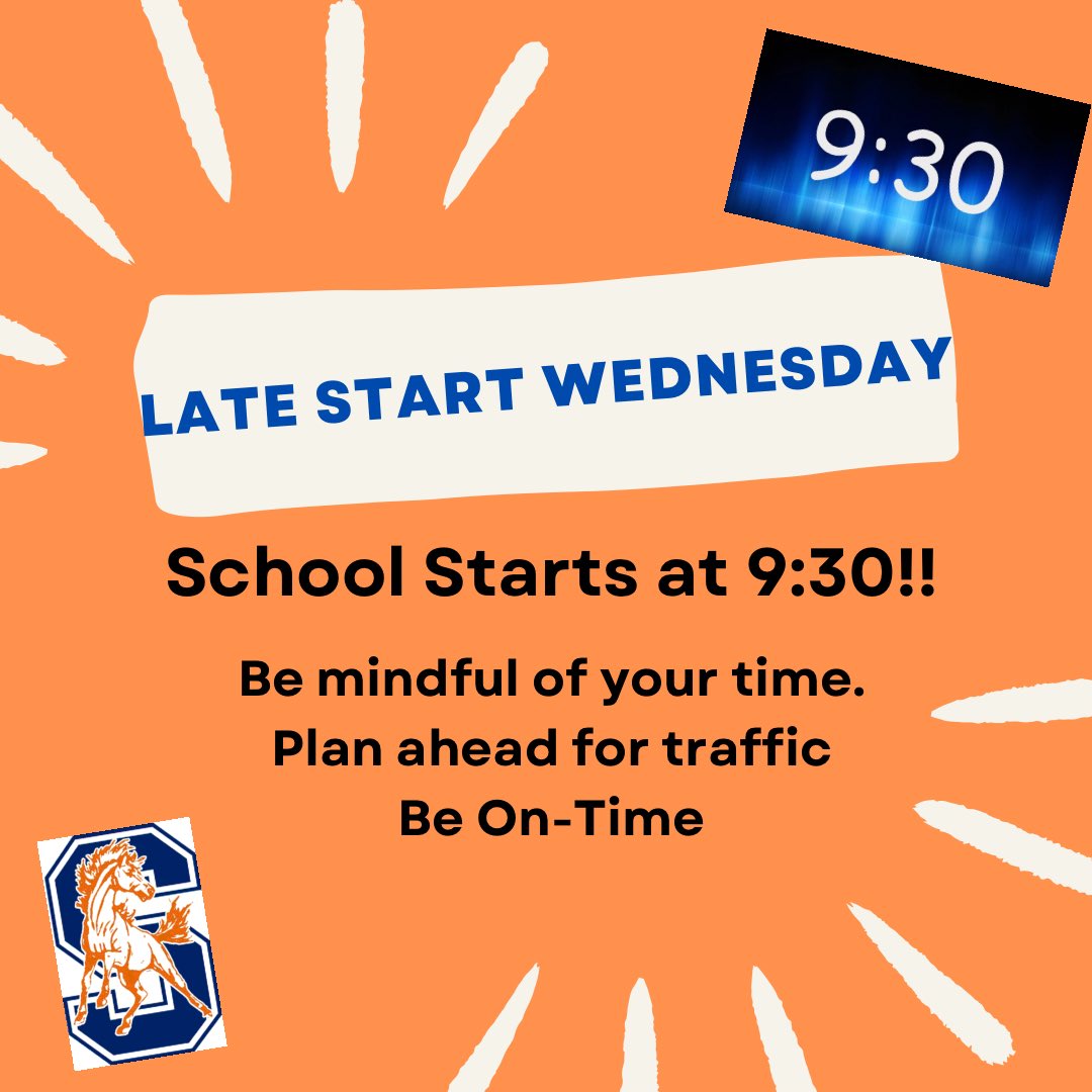 ⁦<a href="/StaggHighSchool/">Stagg High School</a>⁩ Tomorrow is a late start!!!