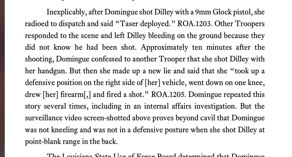 CA5 Denies QI where a citizen was shot by the police and the officer made up a number of lies about the facts, despite the existence of a surveillance video.

ca5.uscourts.gov/opinions/unpub…