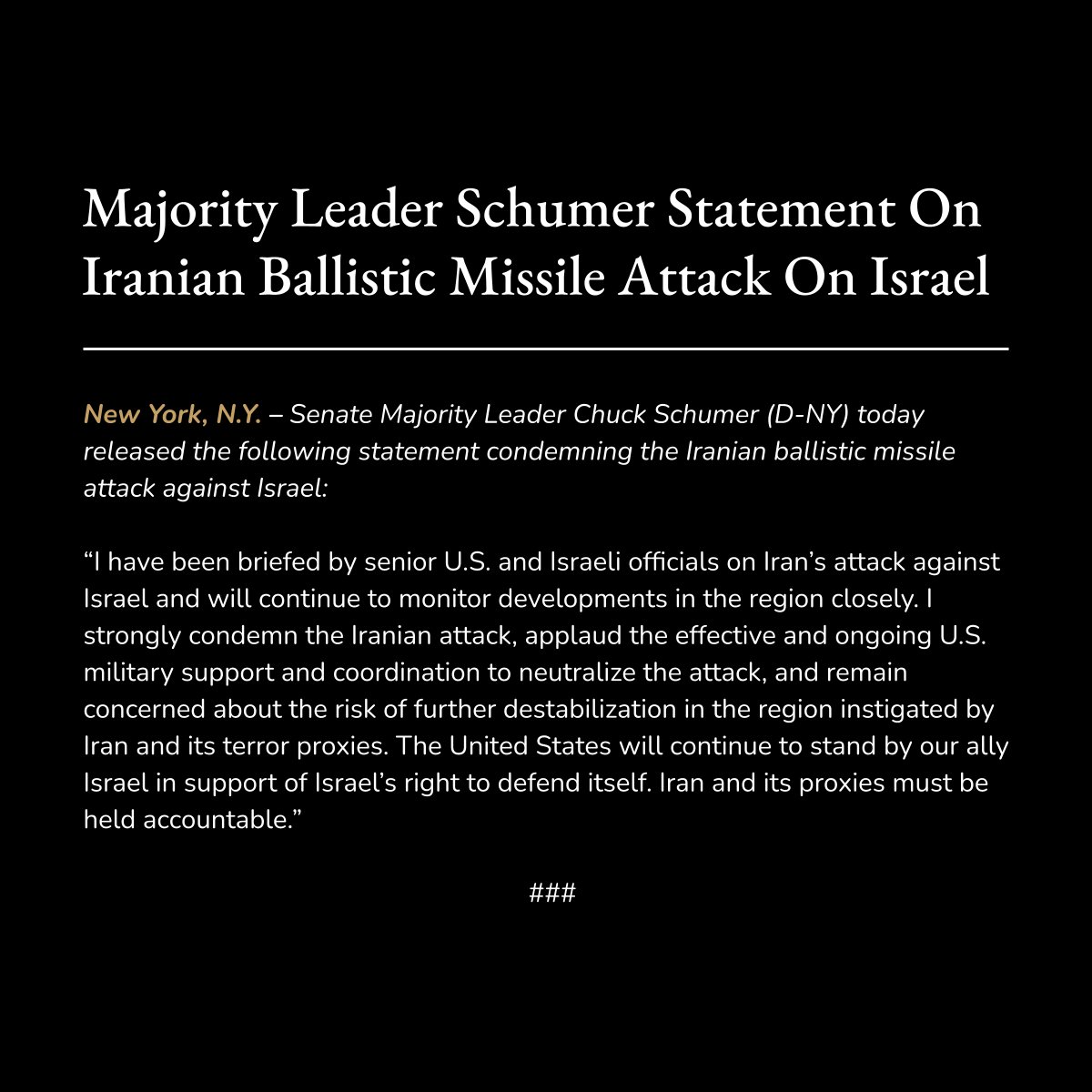Chuck Schumer tweet media
