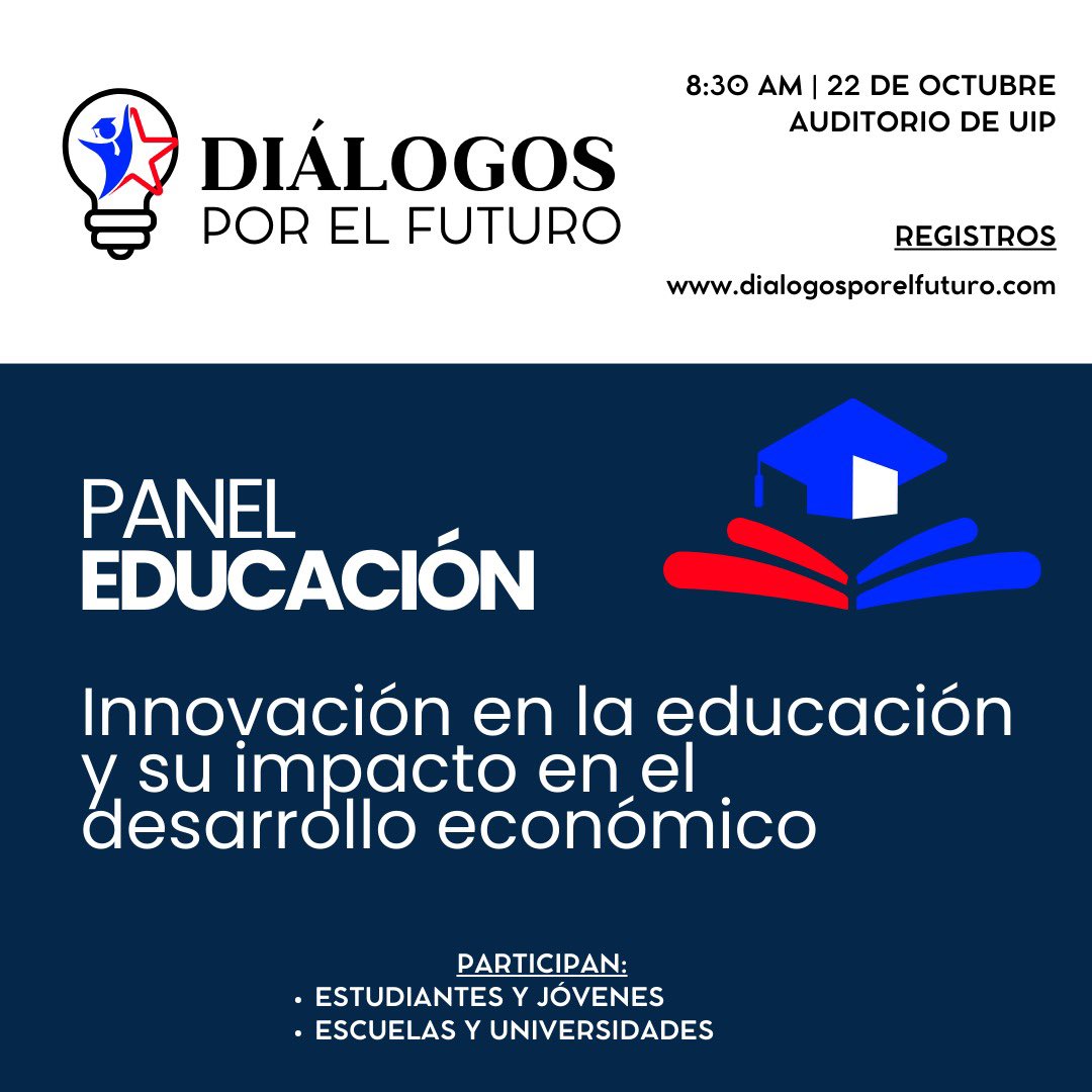 dialogosxfuturo's tweet photo. 🌍✨ ¡Únete en Diálogos por el Futuro! 💬 Estudiantes y jóvenes de escuelas y universidades tendrán la oportunidad de intercambiar ideas sobre Economía, Educación y Gobernanza con panelistas expertos. 🏛️📚 ¡Tus propuestas serán escuchadas por las entidades participantes! 🤝 https://t.co/1flEZ3R7rp