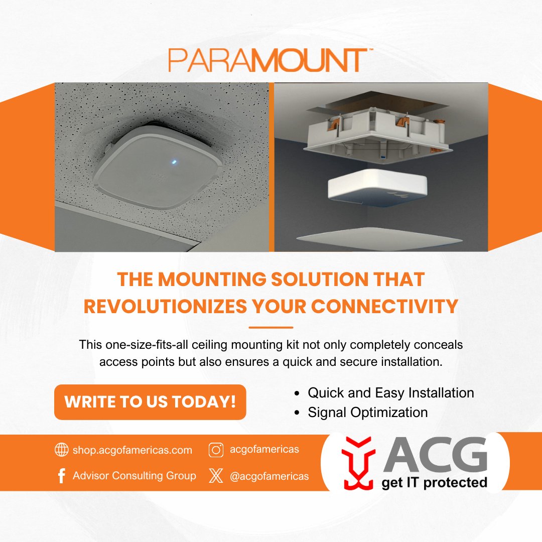 acgofamericas's tweet image. Conceal and Optimize: Quick Ceiling Mount with Paramount 🚀
Learn more:
📲 US &amp;amp; Caribbean: +1 (786) 607-1241
🌐 Website: shop.acgofamericas.com/Paramount-WR-P…
#EasyInstallation #nosignalloss #CeilingMount