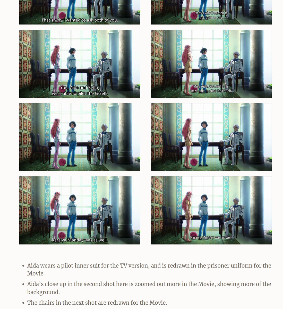 CptKicksville's tweet photo. @TurnTex It's what I originally intended, but during Movie I it became clear there were many little changes. The point of the first switched to just making that apparent.

But yes, unfortunately these new ones will probably lack important info like "they redrew the chairs". https://t.co/DX0Iy2ilMy