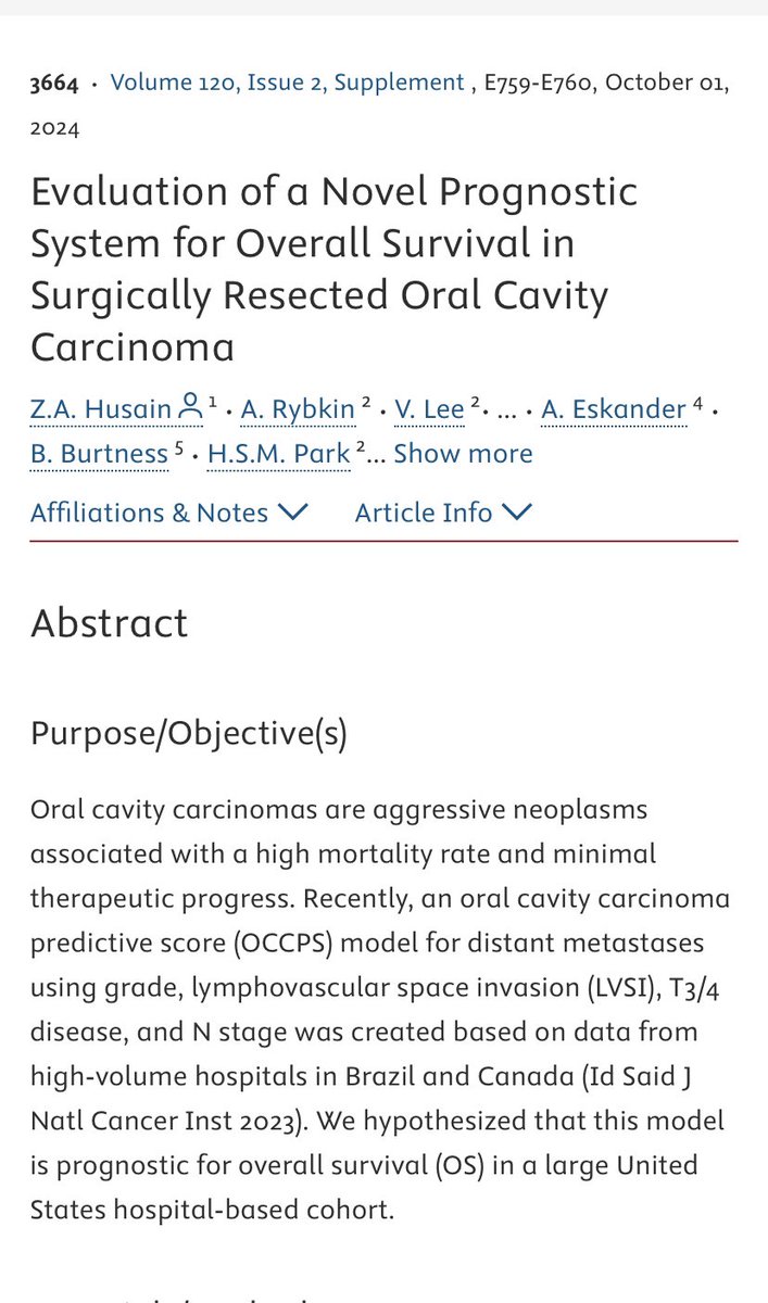 BadrIdsaid's tweet photo. Exciting news: Our oral cavity DM prediction model has been validated as prognostic for OS in a US dataset of over 60,000 patients! Thrilled to see the impact 🌟 . Original paper: https://t.co/ccAE6TSvo3 Latest validation: https://t.co/PcQxrfABGP https://t.co/GkHKMkTUYj
