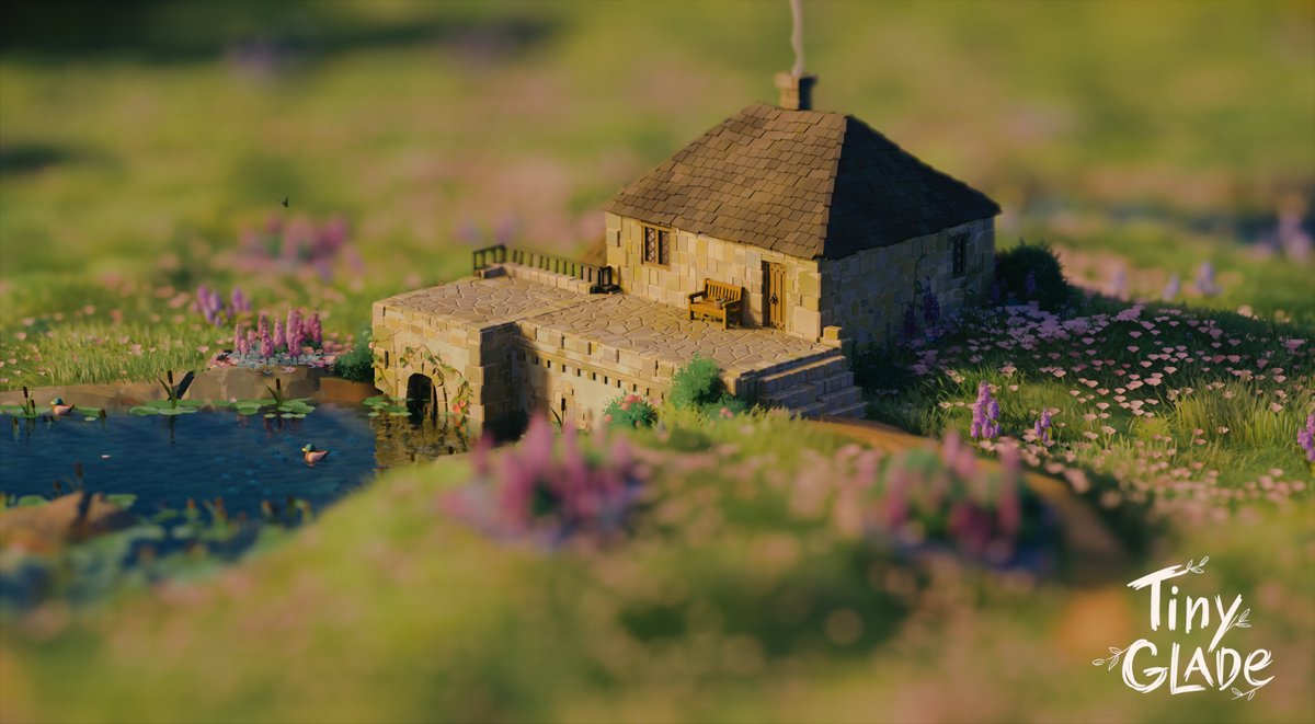 Berryshrtcake's tweet photo. I made another Studio Ghibli recreation in #TinyGlade This time its Howl's cottage https://t.co/sligGfh92x