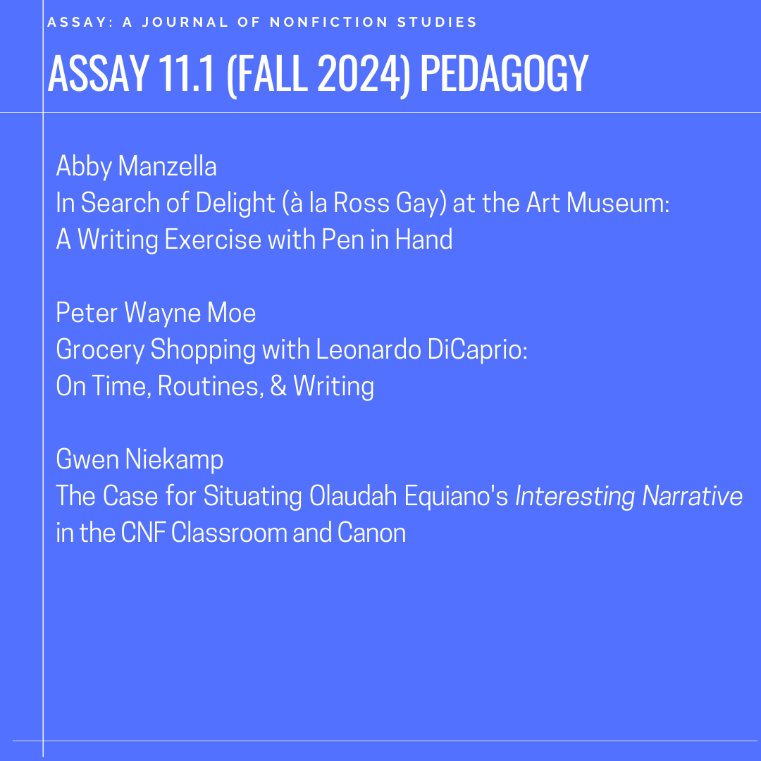 Assay: A Journal of Nonfiction Studies tweet media