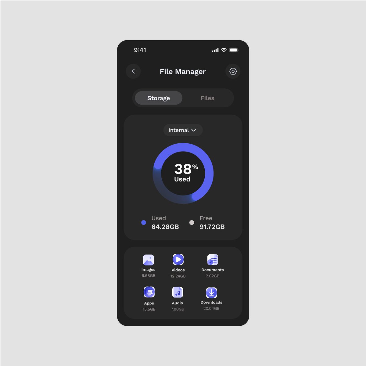 Wareez24434's tweet image. Storage management UI Design #shareyourwork #uiuxdesign
