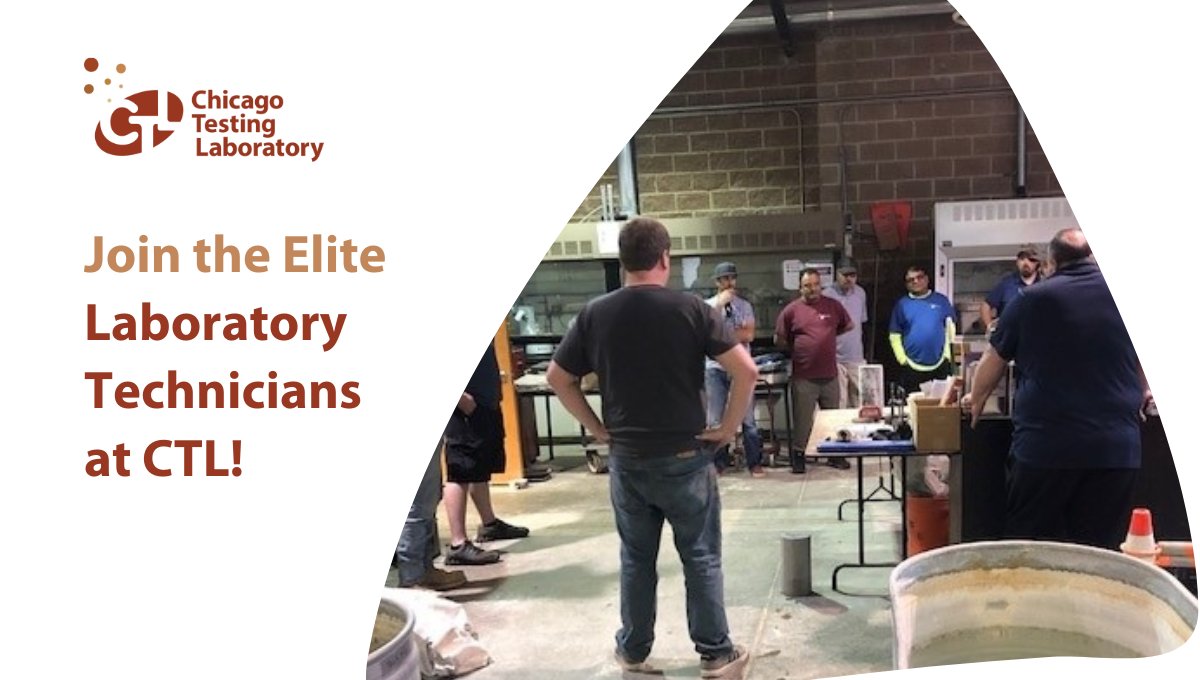 CHITestingLab's tweet image. Ready for a change of pace?

Join the crew at Chicago Testing Lab’s Warrenville, IL, lab for a rewarding career in the world of road materials testing.

Apply today!
linkedin.com/jobs/view/3982…

#ChicagoTestingLab #CTL #SpecialtyTesting #RoadConstruction