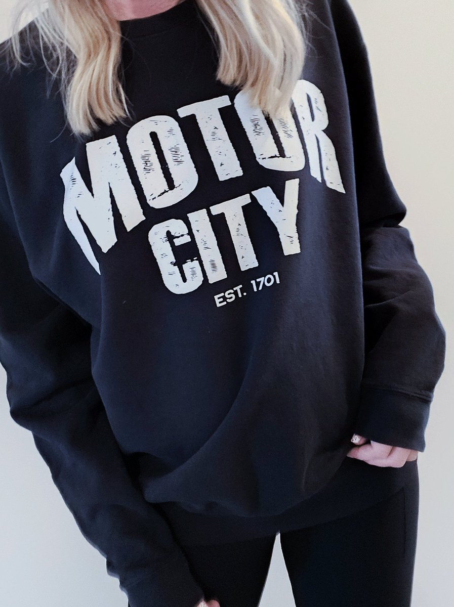 michigandermade's tweet photo. First crew in the Detroit collection! This lightweight super comfy black sweatshirt is pigment dyed for a faded vintage look. Ships within one week of ordering! 

#motorcity #motorcitydetroit #detroit #detroitmichigan #detroitsweatshirt #michlove #detroitapparel https://t.co/QYUn9CEnB5