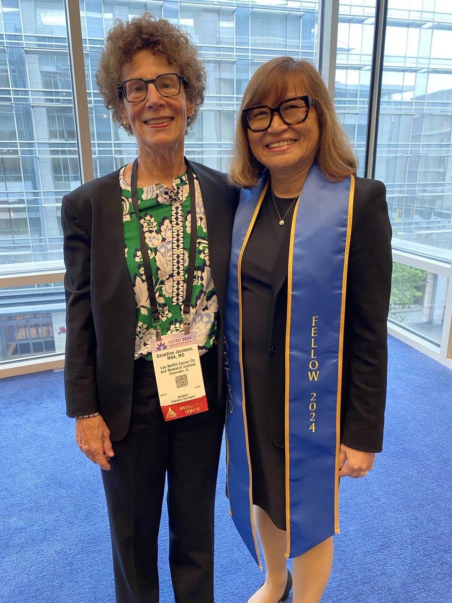 Great role model inspires you! Thanks ⁦<a href="/geraldinejacob1/">geraldine jacobson</a>⁩ for being one for me! ⁦<a href="/ASTRO_org/">ASTRO</a>⁩ #ASTRO24
