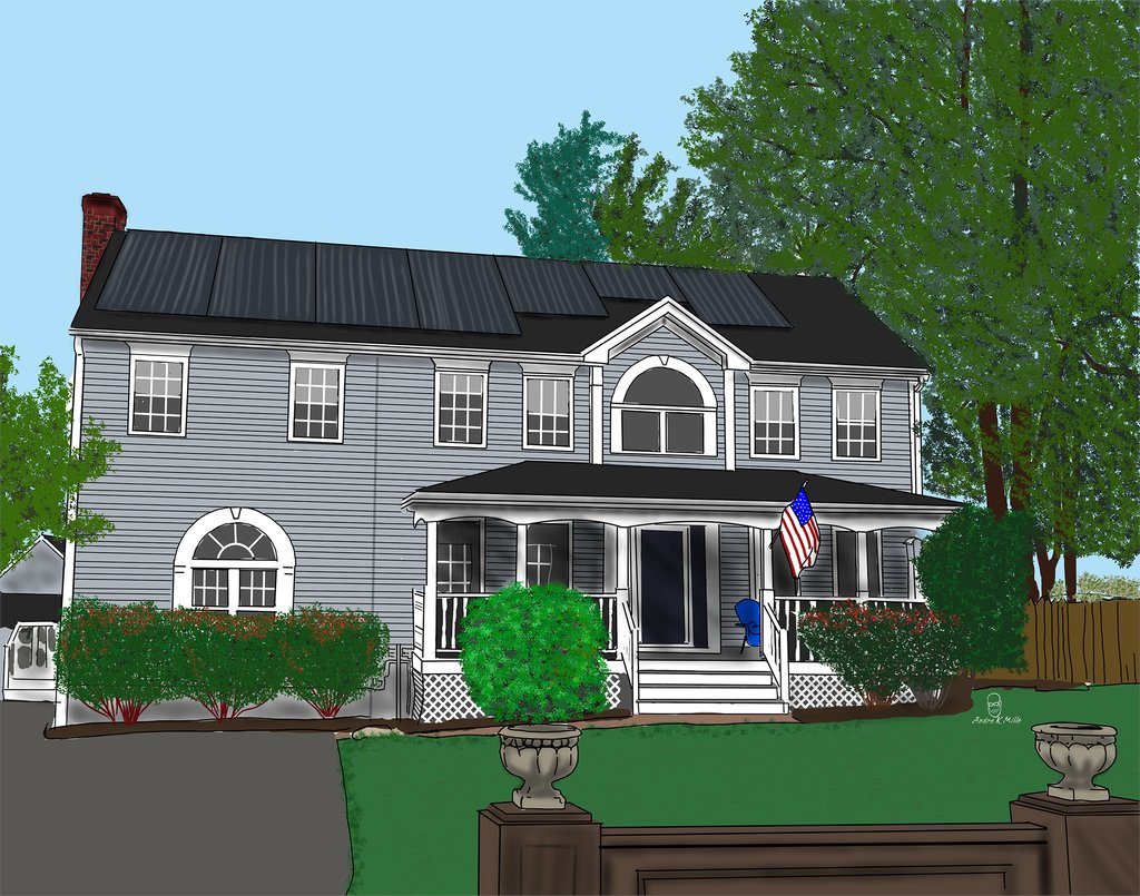 AKMGraphicsLLC's tweet photo. Andre K. Mills creates house sketches as a closing gift to celebrate buying a home. He collaborates with real estate agents to produce personalized art pieces based on the property's distinctive features. Each sketch is professionally presented for gifting at closing. https://t.co/XHMGdvGy1x