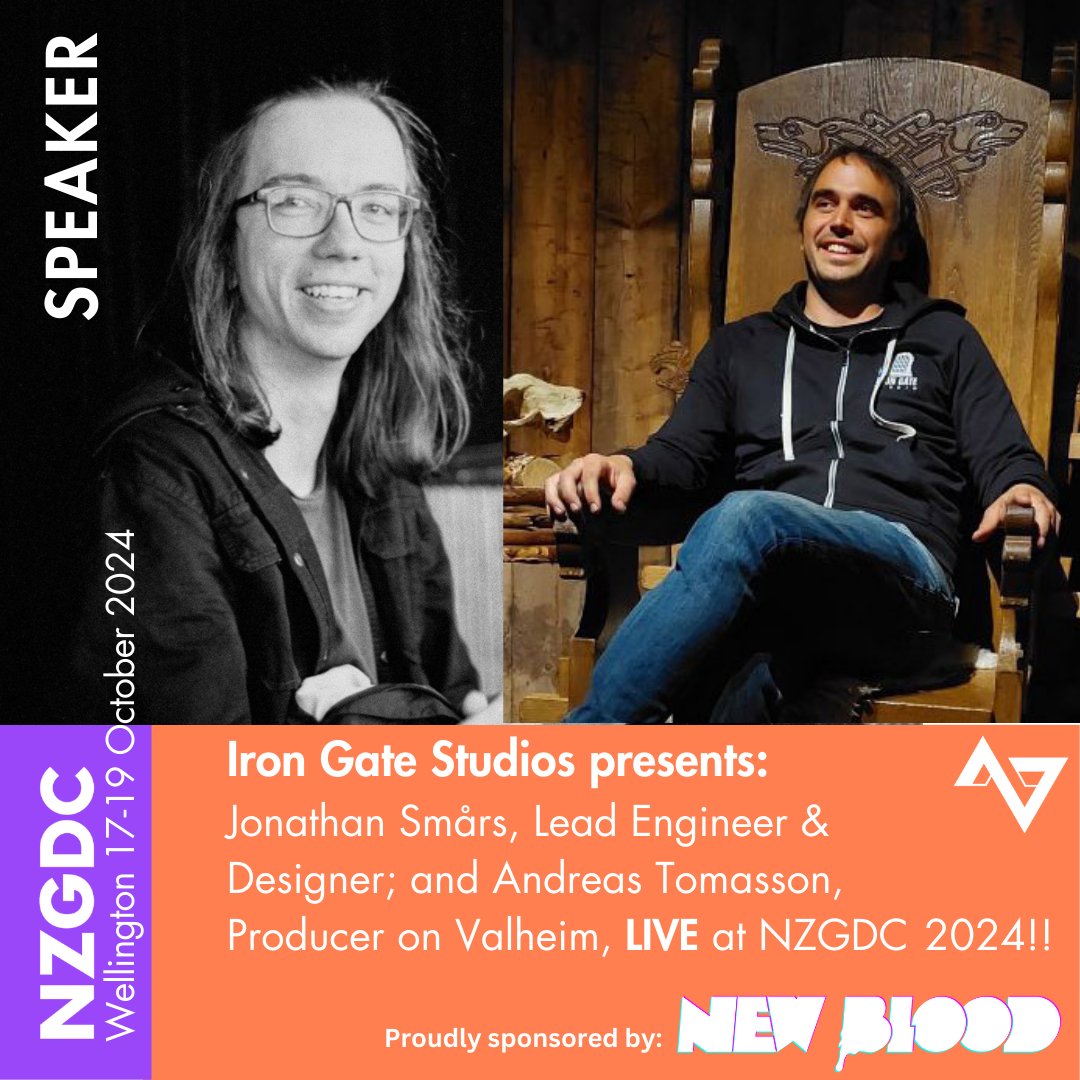 You do not want to miss this!!
nzgdc.com
<a href="/jsmars/">Jonathan Smårs</a> <a href="/NewBlood/">New Blood Interactive</a> <a href="/IronGate_Studio/">IRON GATE</a> <a href="/Valheimgame/">Valheim 🌟</a>