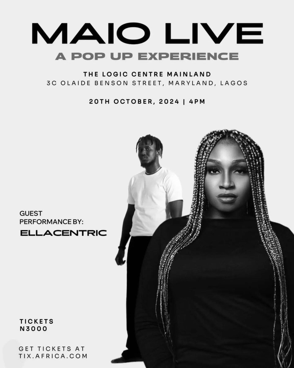 maiomusic_'s tweet photo. The incredible @Ellacentric is bringing the fire to MAIO LIVE! Who’s ready????
Have you gotten your tickets?
#maiolive #maio #htszn https://t.co/g8Kw6ikdvQ