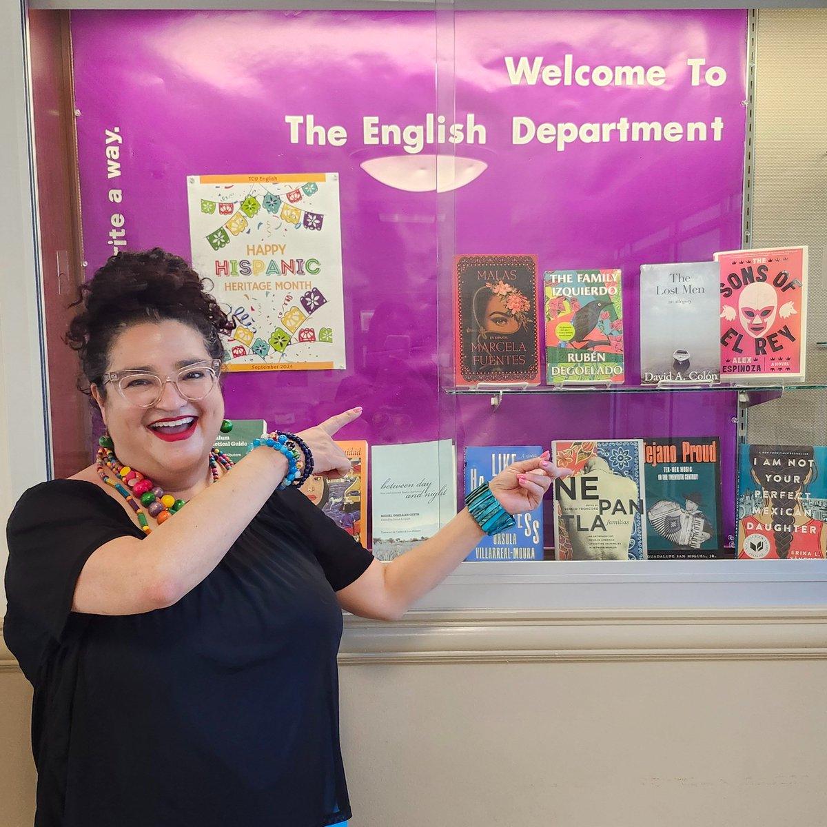 TCUEnglish's tweet photo. Here is our Hispanic Heritage Month faculty spotlight: Dr. Marcela Fuentes! Check out the full interview on our other socials @tcuenglish! https://t.co/45HuH63jpk
