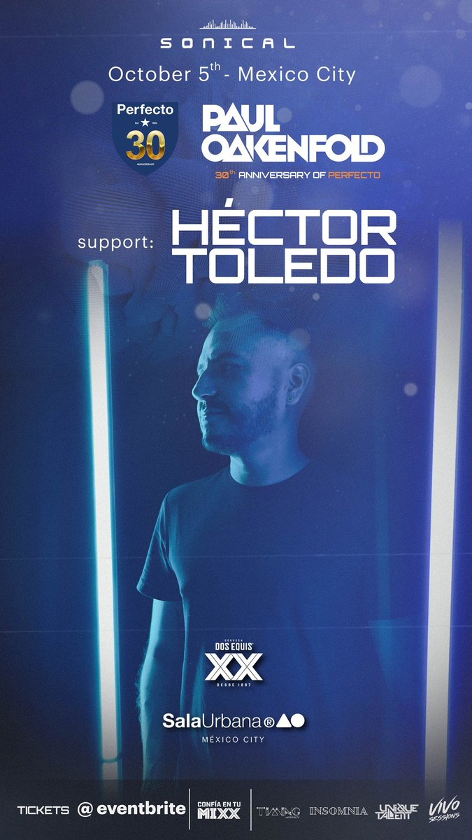 Celebra los 30 años de Perfecto Records de 🇬🇧 #PaulOakenfold 🌐

🗓️ Sáb 05 Oct
🎟️Tickets Fase 2➡️ bit.ly/4fVRIEF
🔘 Sala Urbana 🔘

#insomniaproject #pauloakenfold #planetaperfecto #PerfectoRecord #TheClubNights #insomniaprojects