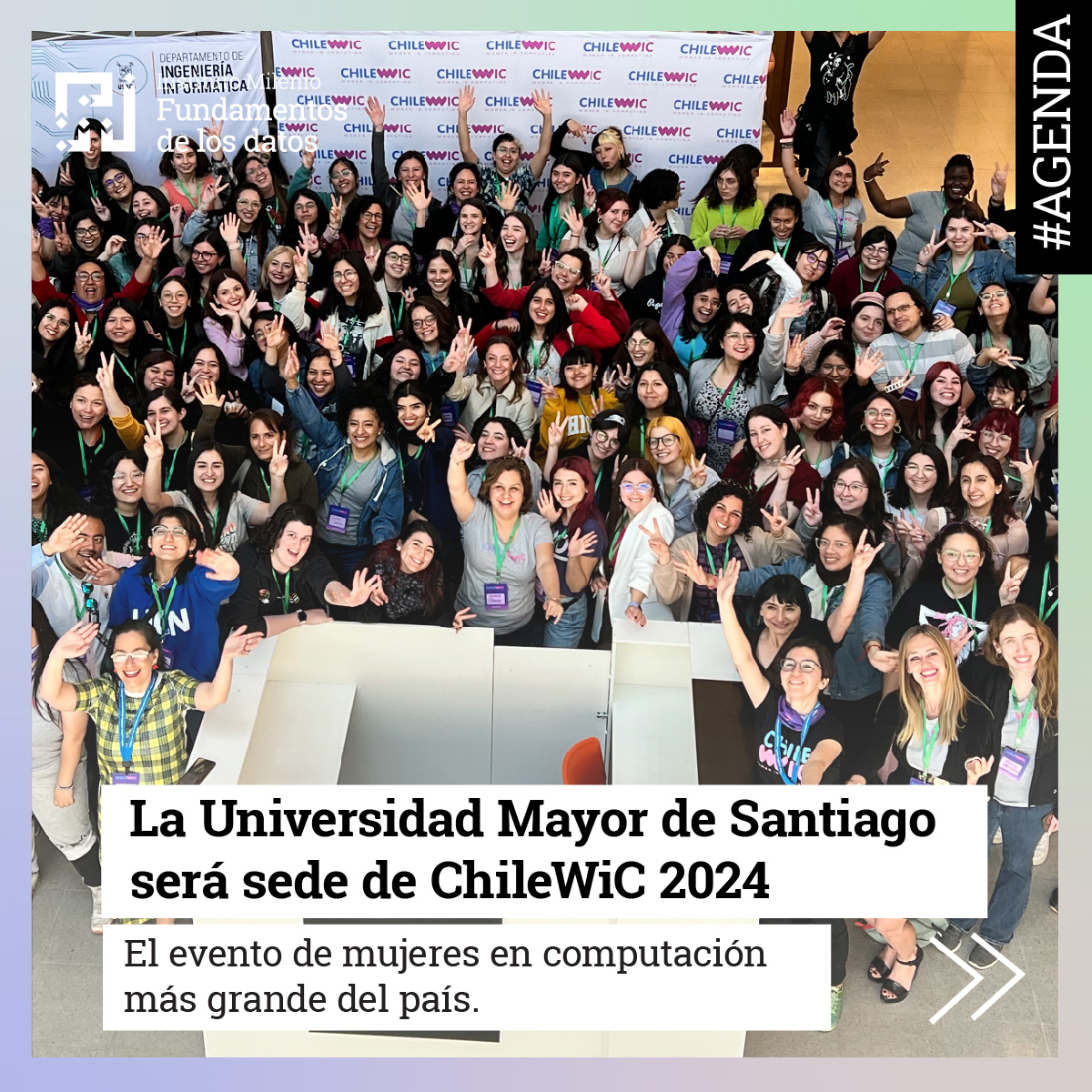 👩‍💻 ¡Alerta de ChileWIC! Nos pone muy felices anunciar que la Universidad Mayor de Santiago será sede del evento de mujeres en computación más importante del país.
📅 Viernes 29 de noviembre
📍Auditorio Manuel Montt.

Más información en el link: bit.ly/ChileWIC2024ro