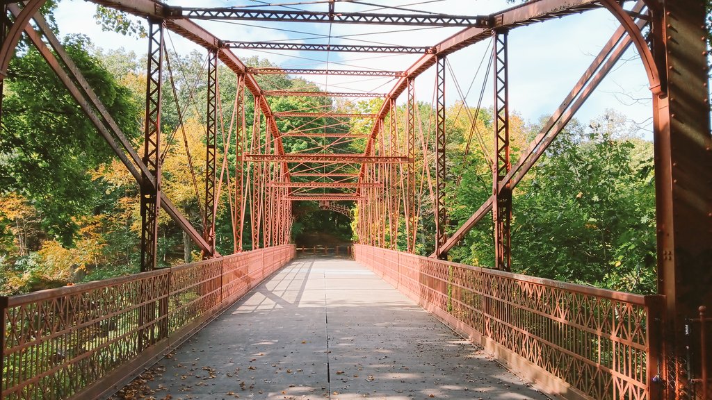 ctmuseum's tweet image. The 1895 Berlin Iron Bridge at Lover's Leap State Park in #NewMilford Made in #Connecticut