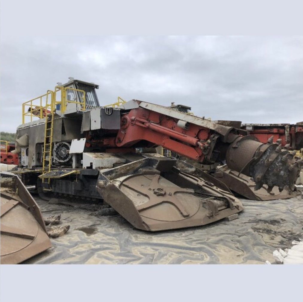 SavonaEquipment's tweet image. 2016 and 2017 Sandvik MT520 roadheaders. Electro-hydraulically powered. For tunnelling or excavating in a wide range of rock conditions. See our selection and specs on our website under “Roadheaders.” #roadheader #tunnelling #excavating #cutting #rock