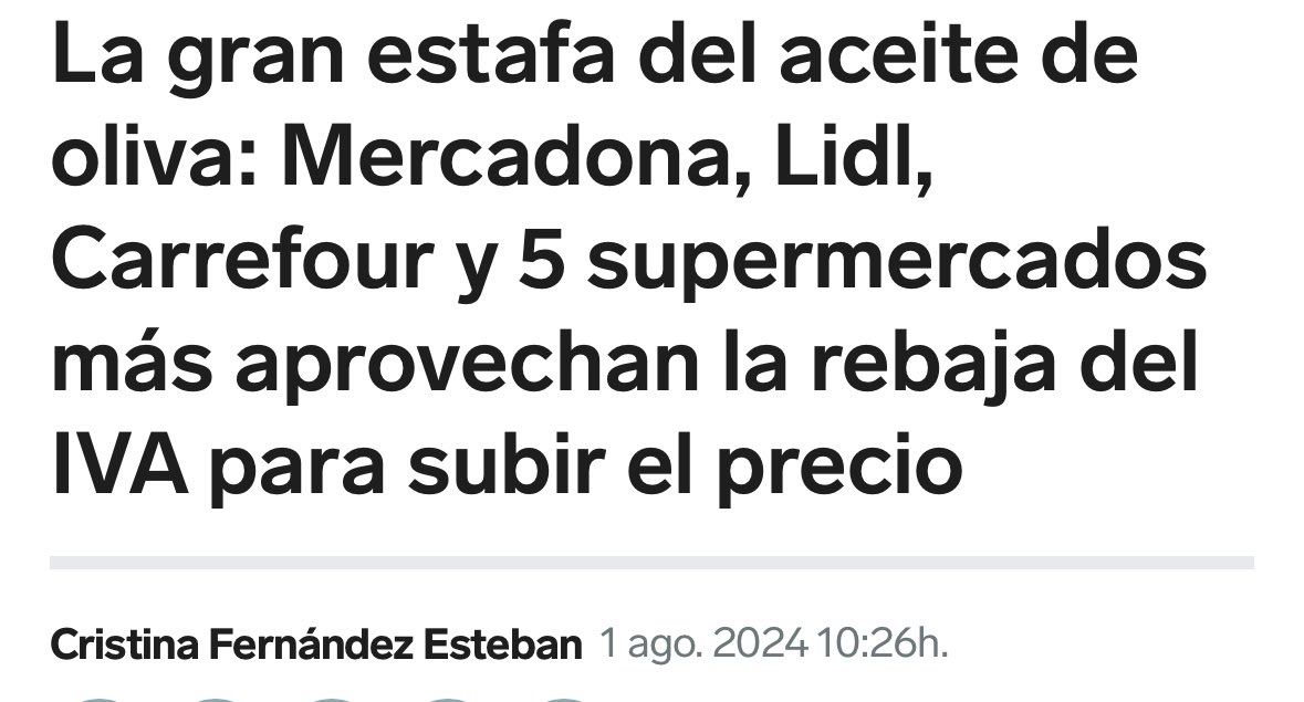Pero cuando el gobierno lo baja y tú aprovechas para dejar el mismo precio subiendo así tu margen de beneficios no pones cartelitos, ¿no Roig?