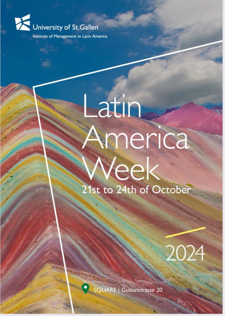 Red Global Mx (@redglobalmxchfl) on Twitter photo 📯SEMANA LATINOAMERICANA del 21 al 24 de Octubre en <a href="/HSGStGallen/">Universität St.Gallen (HSG)</a> . Revisen el programa y anoten en sus 🗓️. El evento es coordinado por Leading House for Latin American Studies en colaboración con diversas organizaciones de investigadores y embajadas.
latinamerica.unisg.ch/fileadmin/user… 📯SEMANA LATINOAMERICANA del 21 al 24 de Octubre en <a href="/HSGStGallen/">Universität St.Gallen (HSG)</a> . Revisen el programa y anoten en sus 🗓️. El evento es coordinado por Leading House for Latin American Studies en colaboración con diversas organizaciones de investigadores y embajadas.
latinamerica.unisg.ch/fileadmin/user…