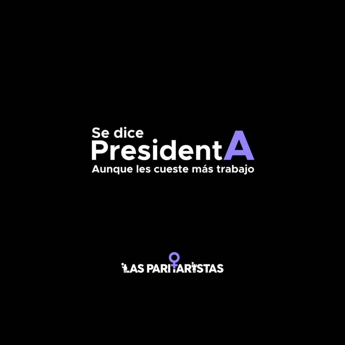 PrisCavagna's tweet photo. @VeroDelgadilloG Sí, es tiempo de mujeres. Es tiempo de presidentas, con A. 💜 https://t.co/A3D7RM9ThX