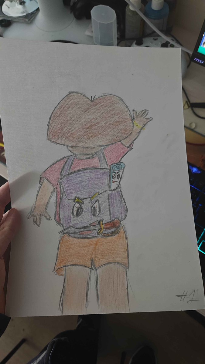 Dora: "Hey kids ! Where is Swipper ?"
Backpack: "Don't worry Dora, I got your... back, pack."
#inktober2024