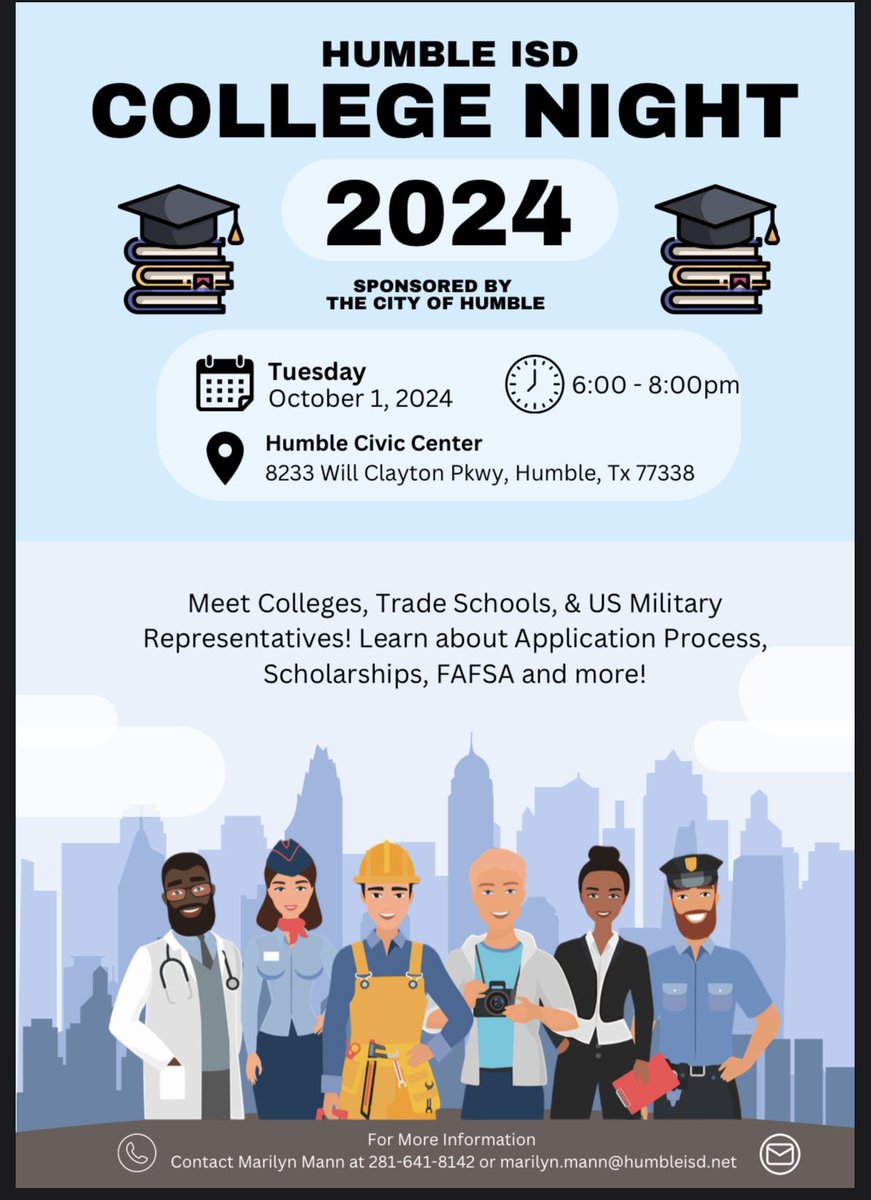 SCHS counselors will be at College Night! We can’t wait to see you there!