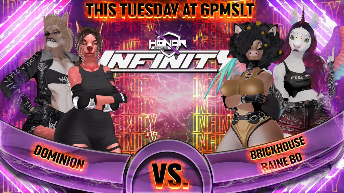 HonorPro_SL's tweet photo. CHECK OUT TONIGHT'S MAIN EVENT!
We have tag team contenders going head to head! THE DOMINION faces off with the duo of BRICKHOUSE and RAINE BO!
IT ALL GOES DOWN LIVE AT 6PM.SLT!
#SecondfLife LM:🌐
https://t.co/p4jQf9ic8S https://t.co/f1xAcQ1S2m