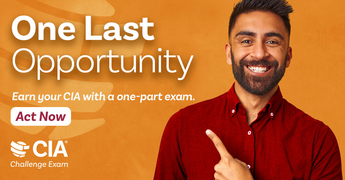 learncia's tweet photo. The #CIAChallengeExam application deadline has been extended to Oct. 9! If you're a #CPA, #CA, or #CISA credential holder, you can fast-track your #CIAcertification, saving time and money. Learn more at: https://t.co/lGyBNjwdjc   #InternalAudit #CareerGrowth https://t.co/jUbIJOWa7C