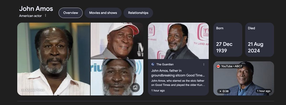 TimothyJNichols's tweet photo. Somebody at Google got ahead of themselves. #johnamos https://t.co/YKxho5g8Yf