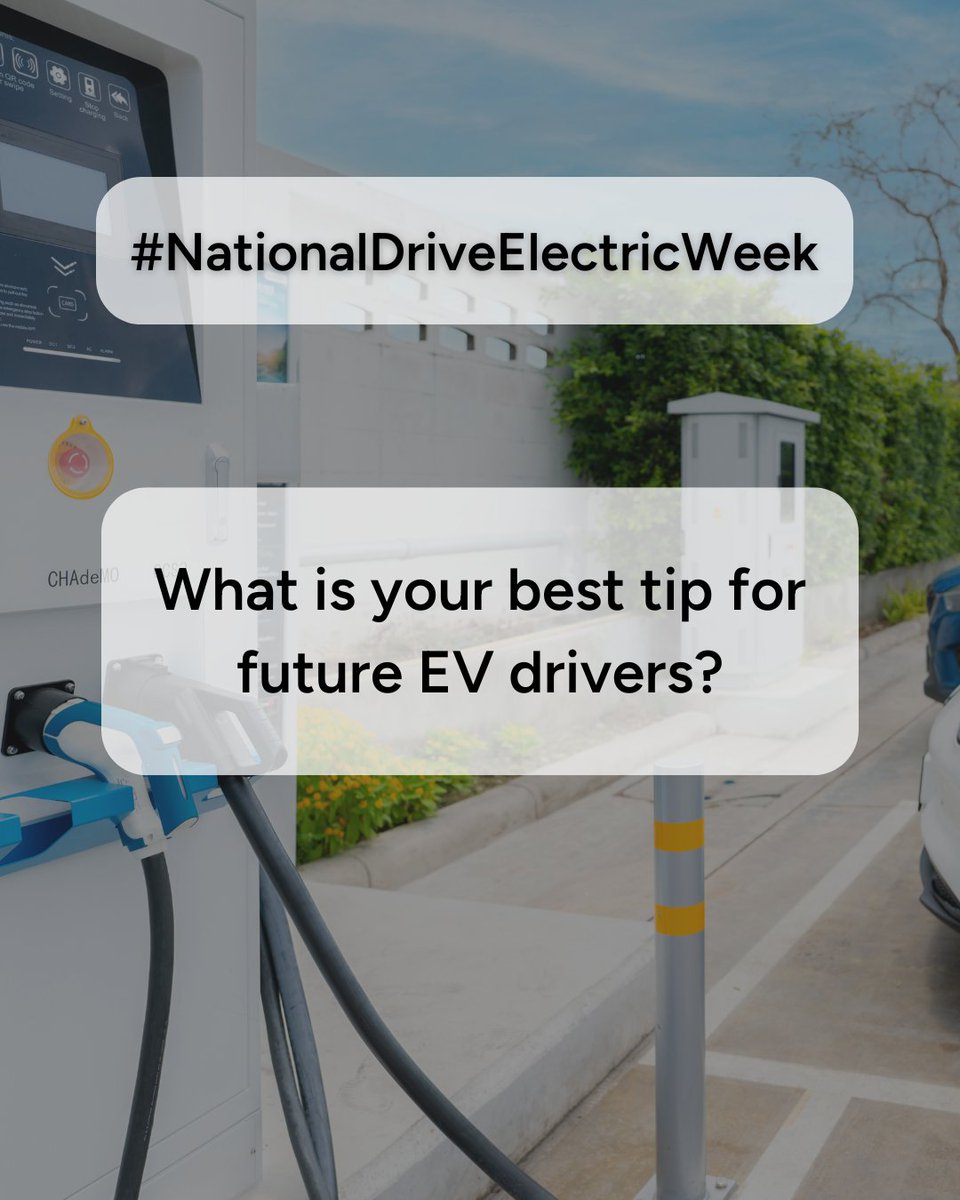 It is National Drive Eelctric Week! As a proud EV driver, what are some tips you would give to future EV drivers? We will be sharing a tip a day from the ChargeHub team! Share a tip and tag us to celebrate #nationaldriveelectricweek !