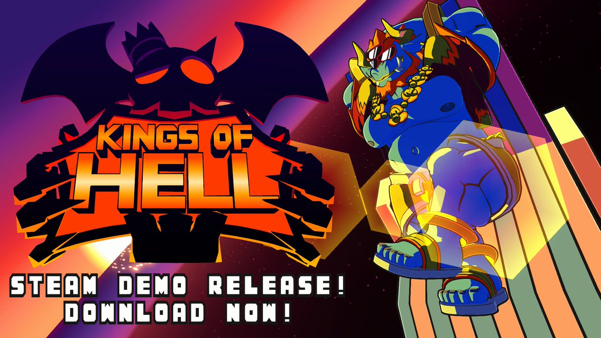 StrawberryOctii's tweet photo. The Kings of Hell Steam Demo is now Live!!

It can be downloaded from the main Kings of Hell Steam Page; just hop on down to steam and click the big green Download Button! https://t.co/77suraVDqo