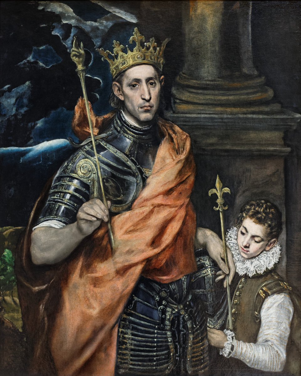 historik_'s tweet photo. Le 1er octobre 1541, Domínikos Theotokópoulos, dit le Greco, naît à Candie en Crète. Il est considéré comme le peintre fondateur de l'École espagnole du XVIe siècle. Il est célèbre pour ses nombreux chefs-d’œuvre parmi lesquels Saint Louis, roi de France, et un page. https://t.co/ENnUg3maLR