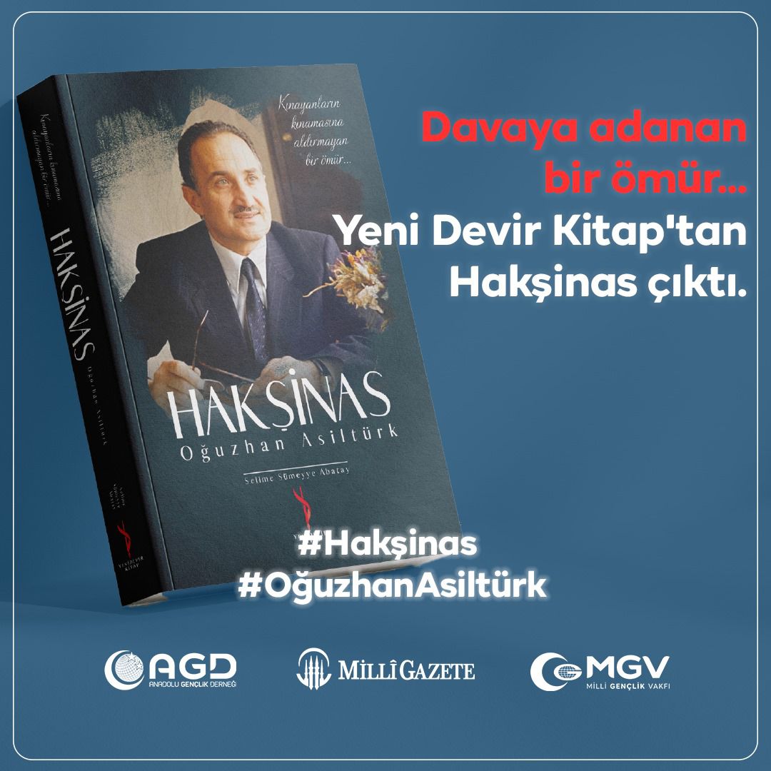 Yenidevir Kitap (@yenidevirkitap) on Twitter photo Davaya adanan bir ömür...
Yeni Devir Kitap'tan Hakşinas çıktı.
#Hakşinas
#OğuzhanAsiltürk
<a href="/milligazetecom/">Millî Gazete</a>
<a href="/agdorgtr/">AGD Anadolu Gençlik</a> Davaya adanan bir ömür...
Yeni Devir Kitap'tan Hakşinas çıktı.
#Hakşinas
#OğuzhanAsiltürk
<a href="/milligazetecom/">Millî Gazete</a>
<a href="/agdorgtr/">AGD Anadolu Gençlik</a>