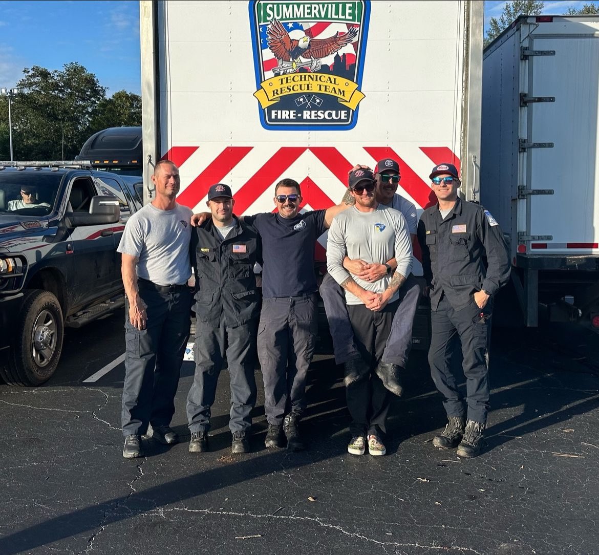Your Summerville Firefighters deployed to Pickens County, SC through SC-TF1 continue around the clock operations.  These team members have been working thorught the county clearing roads, conducting strutrual assessments and working with EMD Officals.