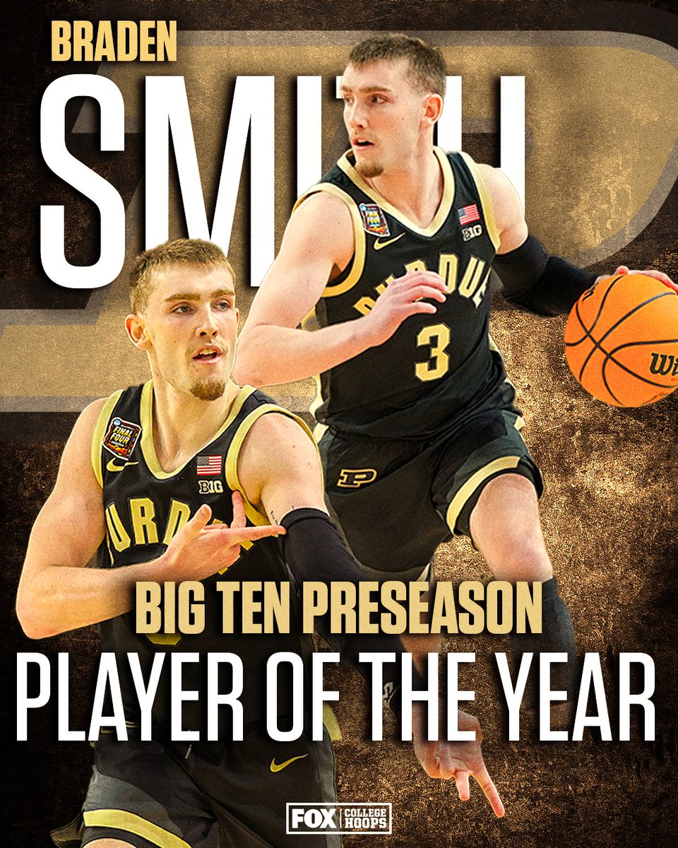 CBBonFOX's tweet photo. Baller Braden 🔥 🚂

The @bigten preseason POY, none other than @BoilerBall's @3bradensmith https://t.co/v2uTDSqZYM