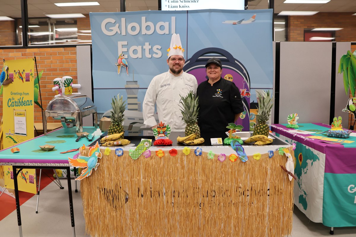 MidlandPS's tweet photo. Chartwells resumed its Global Eats program for the second year in a row. At Northeast and Jefferson this week, students got to try a Carribean dish: Jamaican Roasted Jerk Chicken Thigh and Mango Chutney. #MidlandPublicSchools #GlobalEats #HealthyFood #JeffersonHuskies https://t.co/lZKWywe9ig