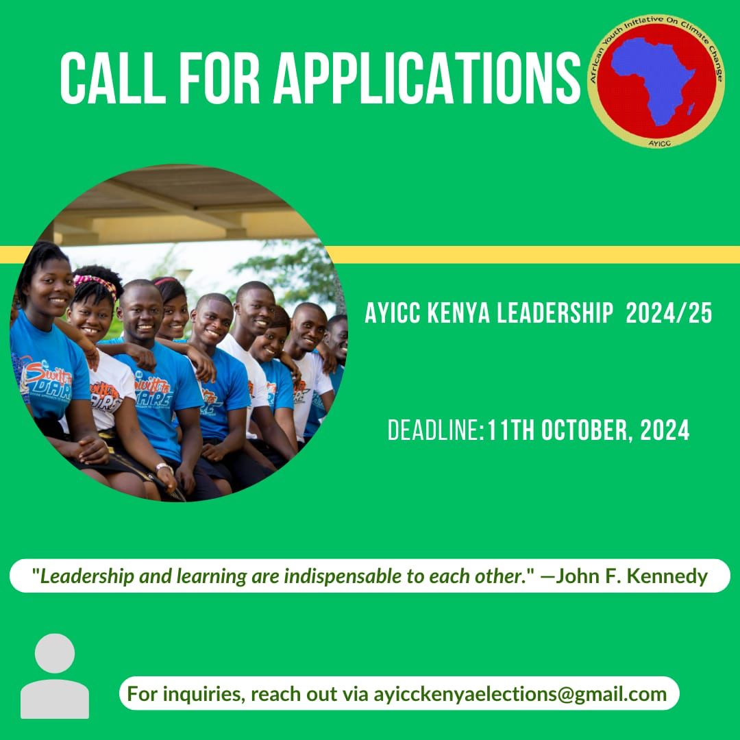 🚨 Join Our Team: Exciting Leadership Opportunities!

We are thrilled to announce that AYICC Kenya is now accepting applications for the following key leadership positions:
- National Coordinator
- Deputy National Coordinator
- Partnerships and Networking Coordinator