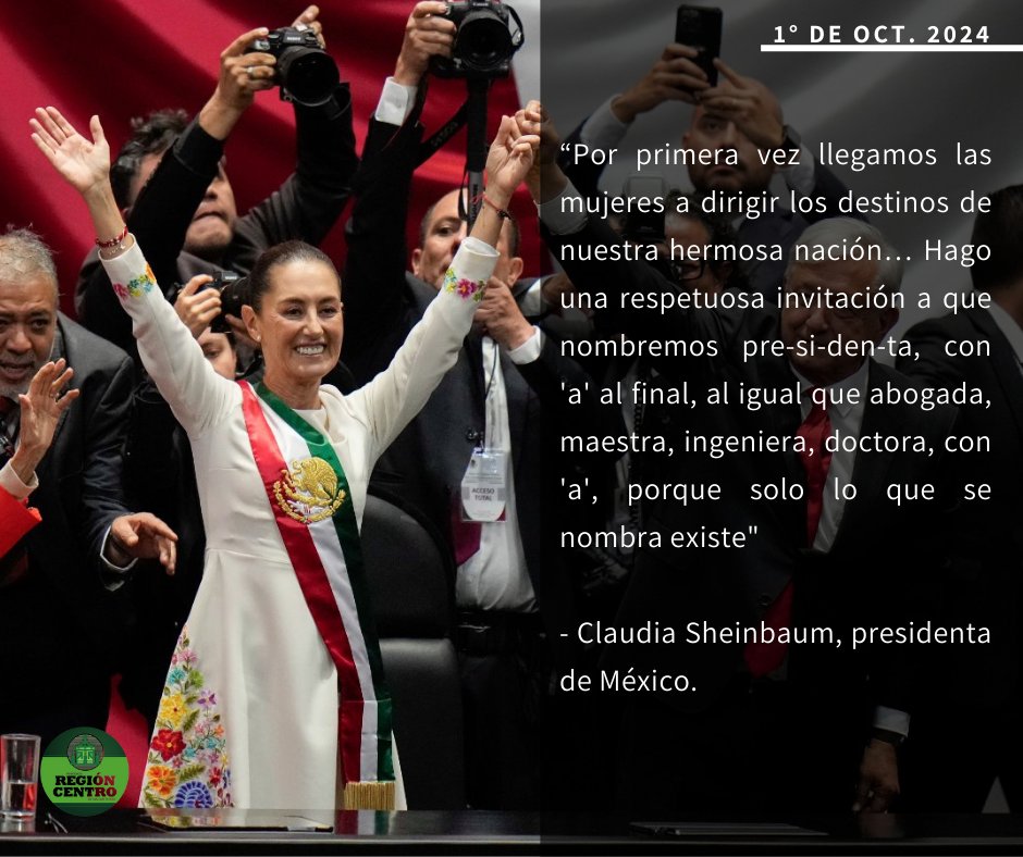RegionSlp's tweet photo. Dra. Claudia Sheinbaum, presidenta constitucional de los Estados Unidos Mexicanos. https://t.co/30LlUjuHpn