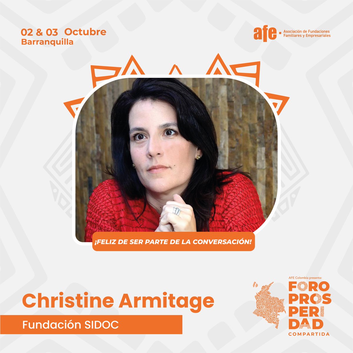 ✨¡Este 2 y 3 de octubre me sumo al Foro #ProsperidadCompartida de la <a href="/AFEColombia/">AFE Colombia</a> en la ciudad de #Barranquilla. Este es el encuentro de cooperación privada más importante del país!

➡️Conoce más, en el siguiente enlace: afecolombia.org/encuentro-afe-…