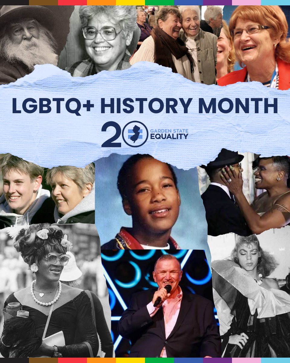GSEquality's tweet photo. Happy #LGBTQHistoryMonth! How many of these New Jersey LGBTQ+ historical figures can you name?

#LGBTQ #LGBT #queer #trans #transgender #NewJersey #NJ #LGBTQHistorymonth #queerhistory #history #lgbthistory https://t.co/r1uJnnYNCI