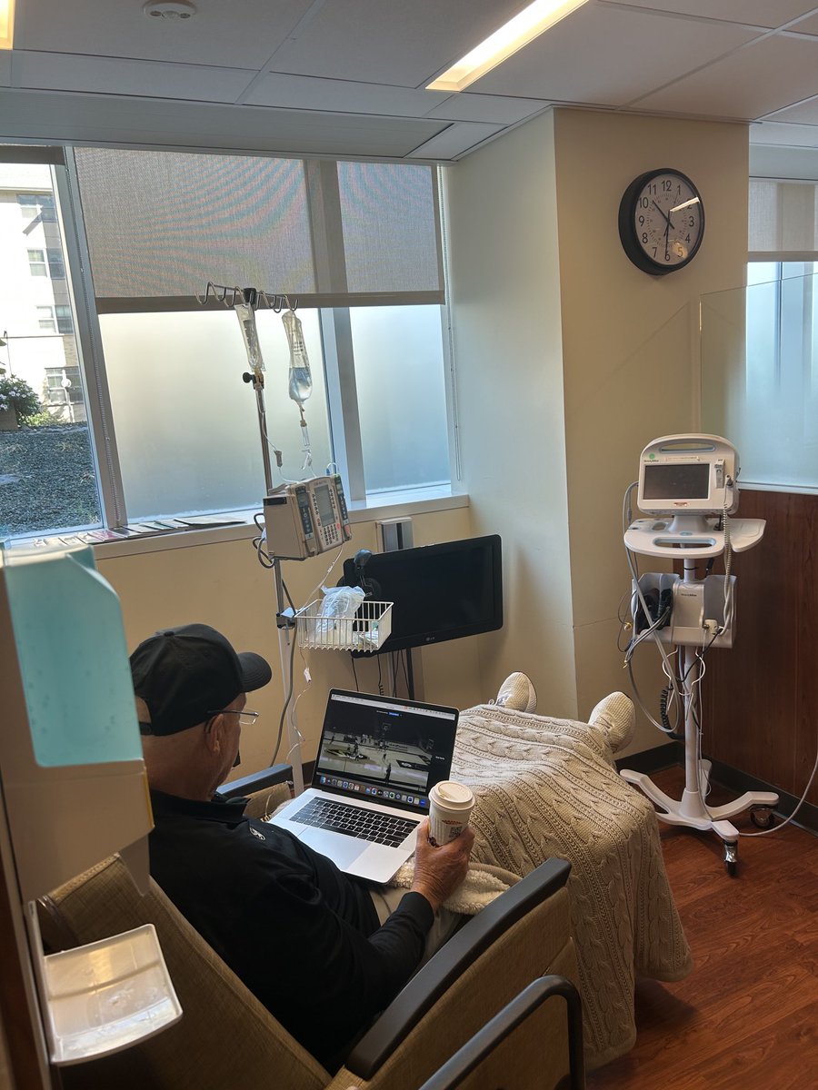 Back at this hospital with my dad. Hoping we’re finished with chemo and cancer free forever!