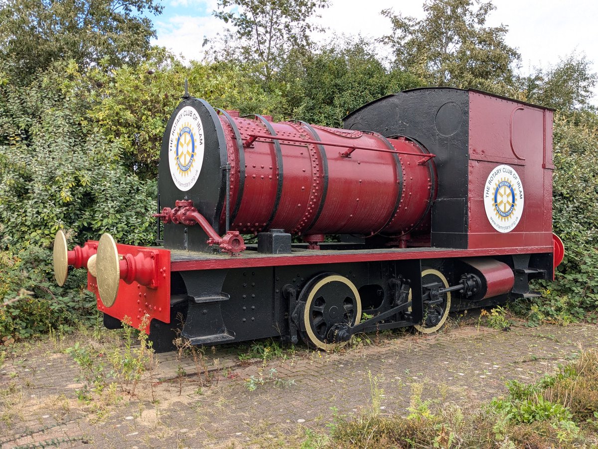 By the Cadishead bypass at Irlam, the unique Peckett fireless locomotive, displayed a stone's throw from where it worked for the Co-op soap factory.