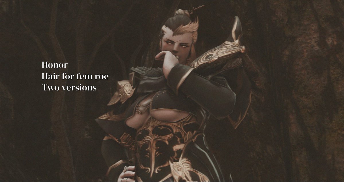 impaffxiv's tweet photo. my first hair mashup for fem roe is avaliable! had a version with and without a knife through the bun :) use #impamods if you take pics!!
https://t.co/Yv4Gw6fQHr https://t.co/st4gMISRqE