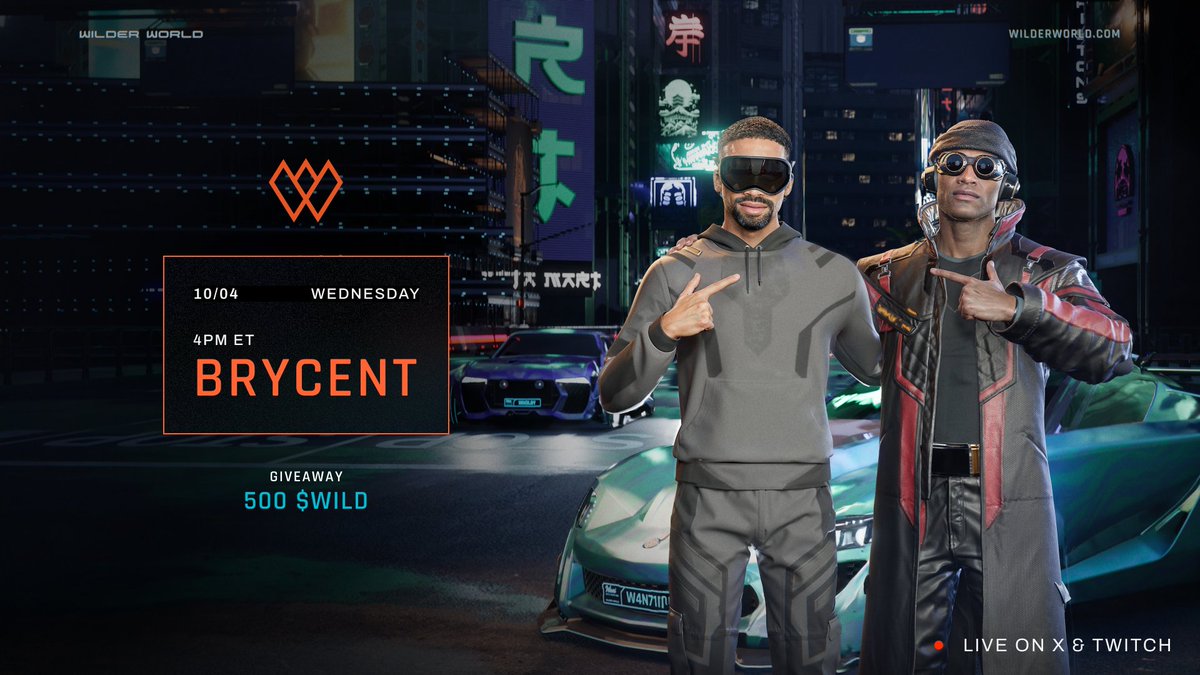 Back in Wiami w/ <a href="/brycent_/">Brycent</a> but this time; we have a special guest! <a href="/Aristotelis/">Aristotelis</a> from the Wheels team will drive us through what it takes to design, build and race Wilder Wheels! 🏎️

Join us right here on 𝕏 tomorrow at 4PM ET!

Like, Repost, and Comment for a chance at 500 $WILD