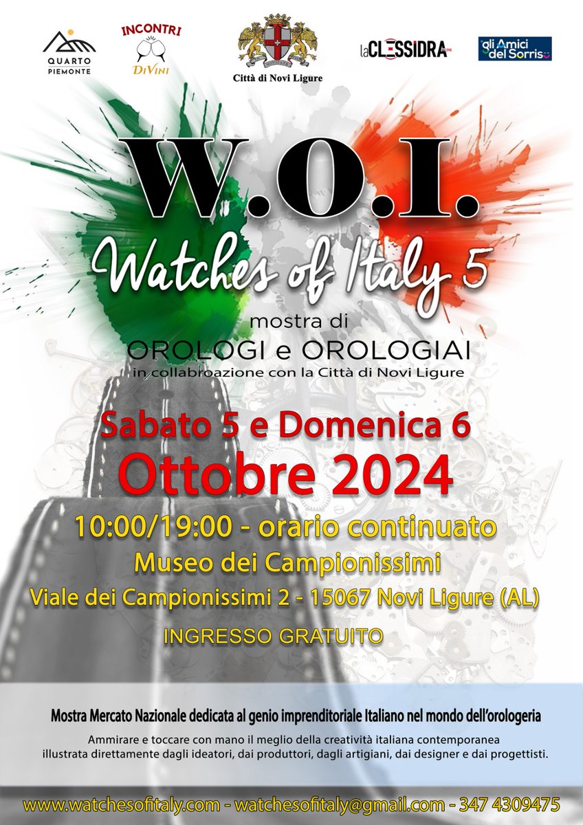 INGRESSO LIBERO
Registrazione obbligatoria:
eventbrite.it/e/woi-5-watche…