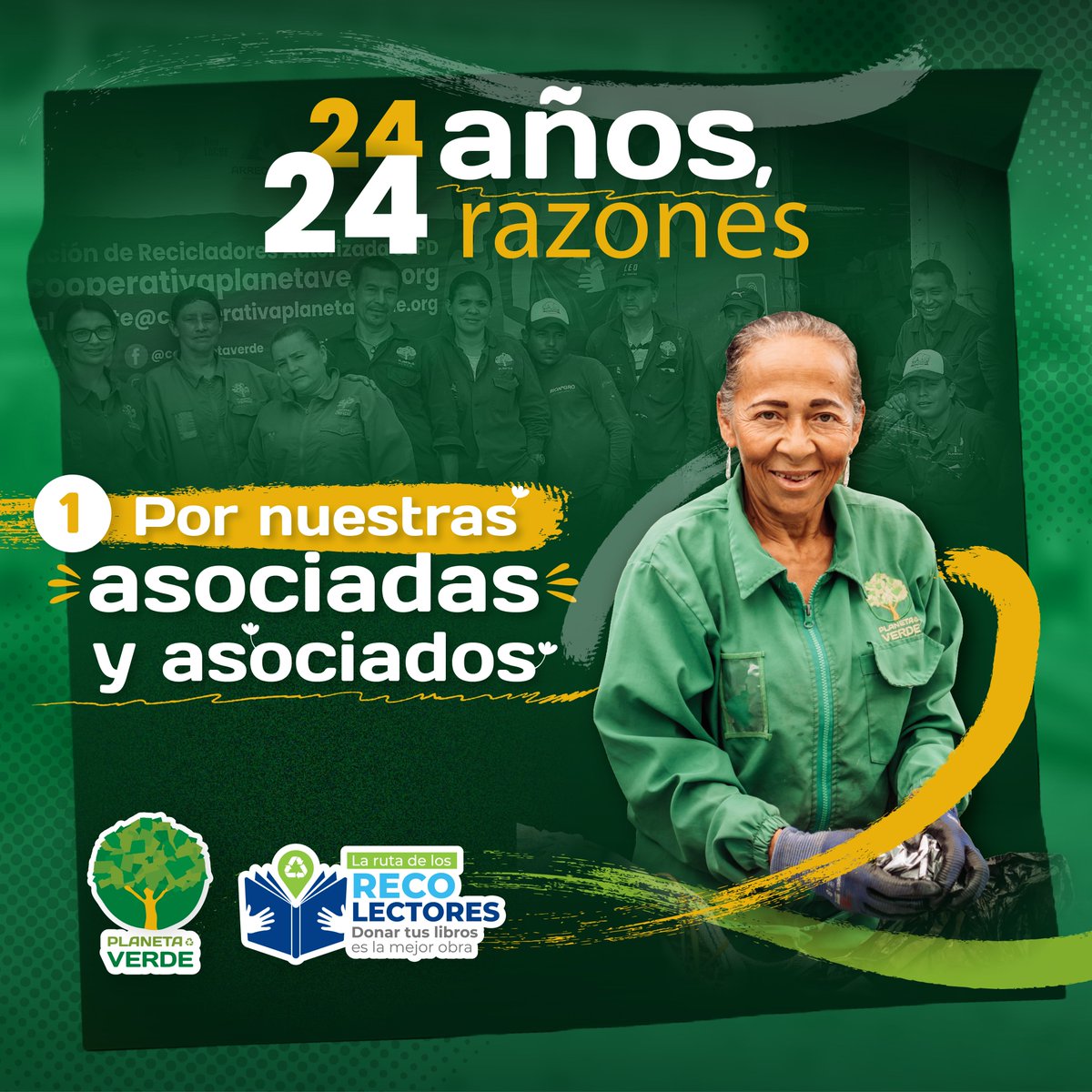 Este mes celebramos nuestros primeros 24 años de vida cooperativa. Y son muchas las razones para agradecer. #24añosPlanetaVerde #Reciclamospornaturaleza