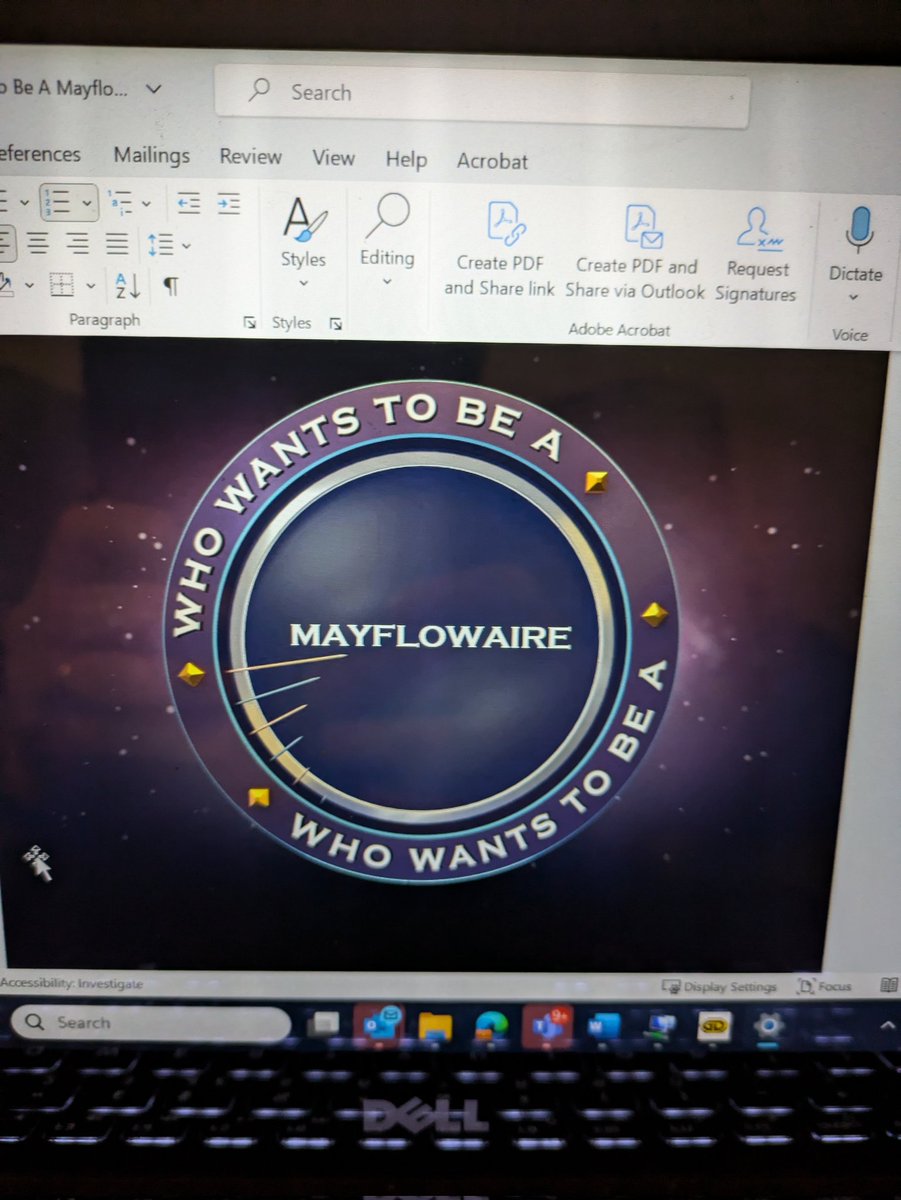 When 'Who Wants To Be A Millionaire?' and a school workshop on the Mayflower collide...