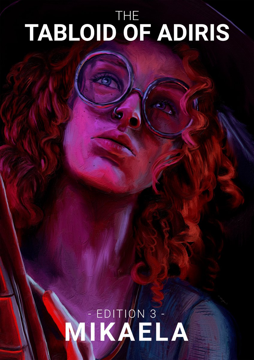 🧙‍♀️🎃It's the season of the Witch!
The third Edition of TABLOID OF ADIRIS is out now!

EDITION 3 - MIKAELA REID
Please enjoy today's special, Pumpkin Ghoul Pie with, may I suggest, a cup of Franken Spice Coffee!