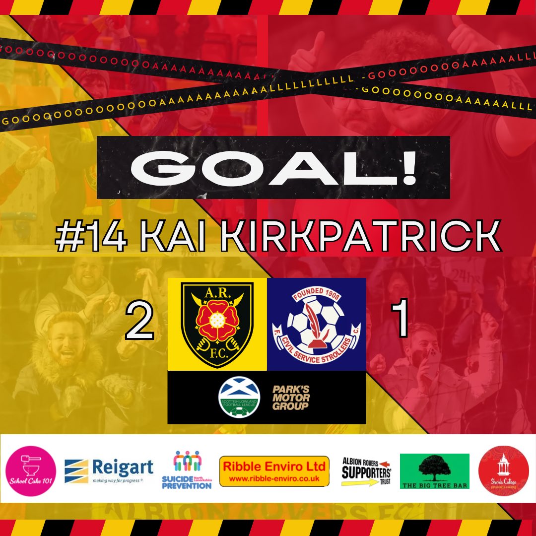 albionrovers's tweet photo. 89' | ARFC 2-1 CSS

GOOOOAAAALLLLLL

@KaiKirkpatrickk smashes us ahead after @paulkennedyy’s free kick is spilled !

#ARFCOKAY🇲🇰| @OfficialSLFL @parksmotorgroup https://t.co/AfYbNuDkEm